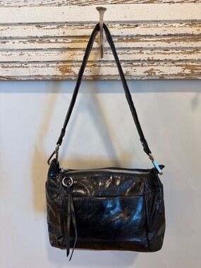 HOBO Black Leather Shoulder Bag